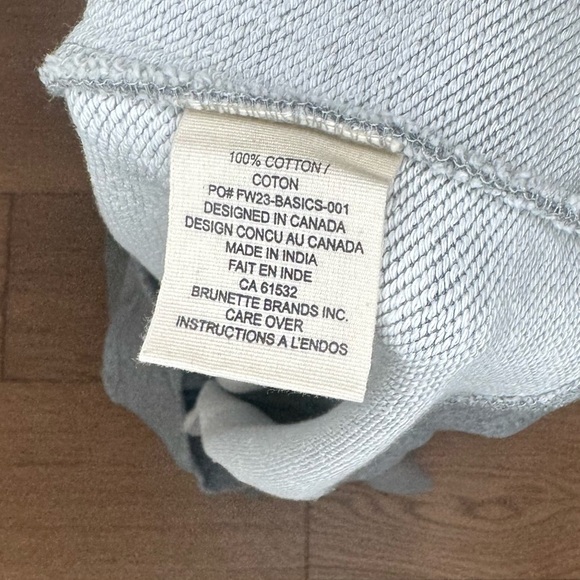Brunette The Label Not Your Boyfriend’s 1/2 Zip Terry - Size XS/S - NWOT - Gray - Picture 7 of 7